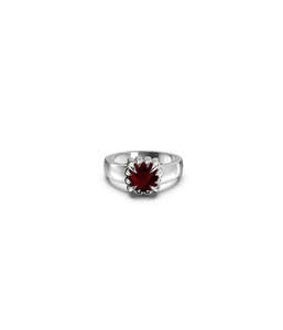 BABY CLAW RING GARNET
