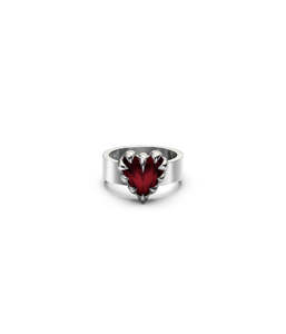 Jewellery: LOVE CLAW RING GARNET