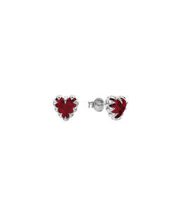 Earrings Collection All: LOVE CLAW EARRINGS GARNET