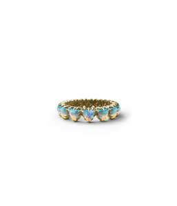 LOVE CLAW ETERNITY RING BELLO OPAL - GOLD VEMEIL