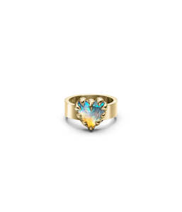 Rings: LOVE CLAW RING BELLO OPAL - GOLD VERMEIL