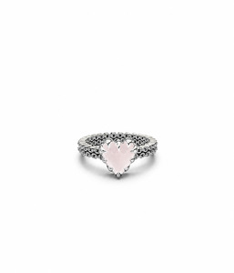 Rings: MINI LOVE CLAW RING - ROSE QUARTZ