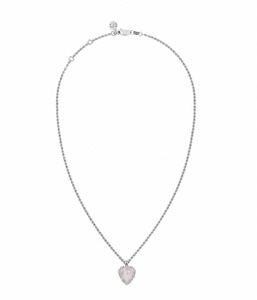 MINI LOVE CLAW NECKLACE ROSE QUARTZ