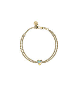 LOVE CLAW BRACELET BELLO OPAL - GOLD PLATED