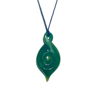 Greenstone: NZ Greenstone Twist Koru 70mm