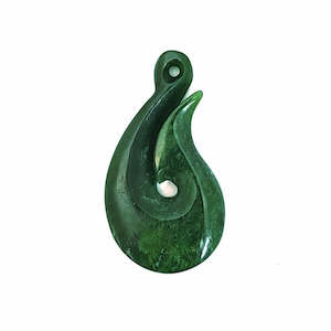 New Zealand Greenstone Pendant - Hook 48mm