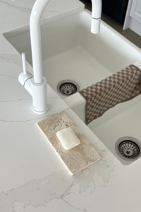 Decor: Piatto Beige Travertine Tray - Small