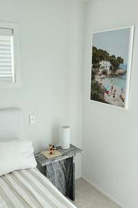 Tables: Black & White Granite Table - Single