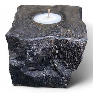 Petrified Wood Single Tealight Candle Holder (2739)