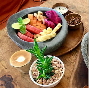 Smoothie Soup Bowls: Raw Stone Smoothie Bowl | Salad Bowl 18cm Inside Diametre