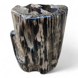 Stone Seats: Luxury Petrified Wood Stool 32cm x 23cm x 41cm (2929)