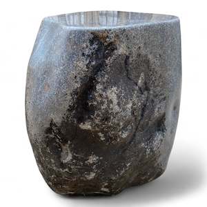 Stone Seats: Luxury Stone Side Table Half Polished  52.5cm x 40cm x 44.5cm Height (2825)