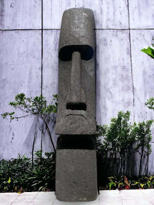 Easter Island Statue Hand Carved Lava Stone 80cm (2500)