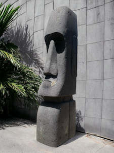 Easter Island Statue Hand Carved Lava Stone 80cm (2497)