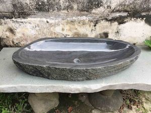 Extra Large and Elegant Stone Basin 102cm x 45cm x 14.5cm (1940)
