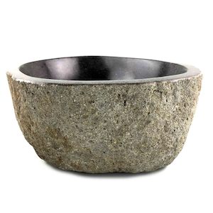 Luxury Stone Bowls: Organic Natural Stone Bowl 32.5cm x 27cm x 14.5cm (1728)