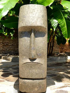 Easter Island Statue Hand Carved Green Stone 600mm StoneBase (2988)