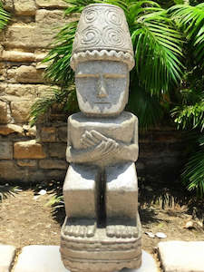 Sumba Statue Primitive Hand Carved Stone Sculpture 770mm Height (3035)