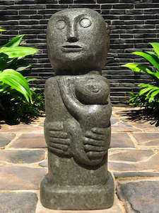 Sumba Statue Primitive Hand Carved Stone Sculpture 630mm Height (2980)