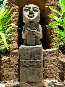 Sumba Statue Primitive Hand Carved Stone Sculpture 620mm Height (2979)