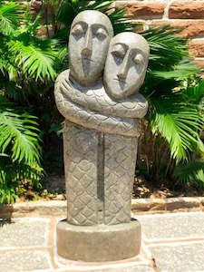 Sumba Statue Primitive Hand Carved Stone Sculpture 1020mm Height (3004)