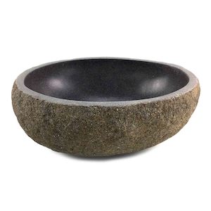 Luxury Stone Bowls: Stone Bowl Matte Inside Finish 380mm x 300mm x 150mm (1653)