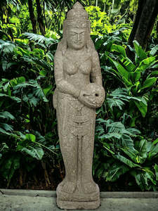 Water Feature: Buddha Statue With Water Feature Hand Carved Stone 1300mm (780)