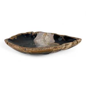 Petrified Wood Natural Stone Plate | Platter 330mm x 250mm x 50mm (2423)