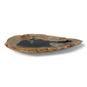 Petrified Wood Natural Stone Plate | Platter 380mm x 320mm x 30mm (2422)