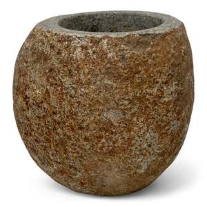 Rusted Orange Natural Stone Toothbrush & Toothpaste Holder (2632)