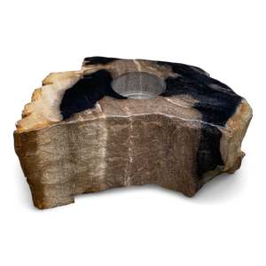 Petrified Wood Single Tealight Candle Holder 155mm x 110mm (2539)