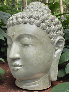Buddha Head Statue Limited Edition Natural Green 1000mm (3160)