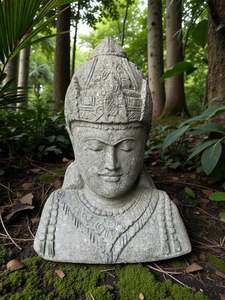 Garden Statue: Buddha Statue Dewi Lakshmi Carved Stone 830mm (3263)