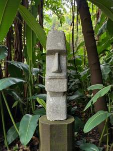 Easter Island Statue Hand Carved Green Stone 620mm (3235)