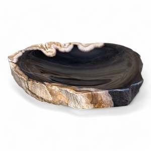 Luxury Petrified Wood Soap Dish: Luxury Petrified Wood Tray Or Soap Dish 160mm x 110mm (2845)