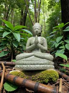 Buddha Outdoor Stone Garden Statue: Buddha Statue Praying Mudra 850mm (3066)