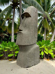 Garden Statue: Pre Order Easter Island Statue Hand Carved Green Stone 1.5 Metres