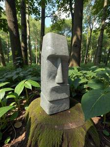 Easter Island Statue Hand Carved Stone 820mm (3210)