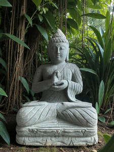 Teaching Buddha Statue Hand Carved Stone 800mm (3056)