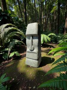 Easter Island Statue Hand Carved Natural Stone 820mm (3216)
