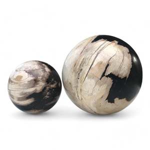 Petrified Wood Natural Home Decor Ball Set (2963)