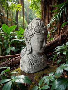 Buddha Statue Dewi Lakshmi Carved Stone 860mm (3255)