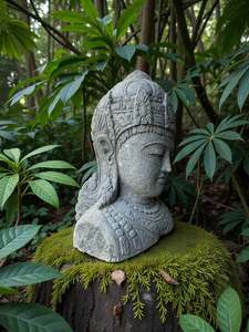 Buddha Statue Dewi Lakshmi Carved Stone 640mm (3254)