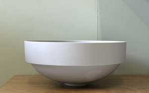Basin Sale: Tui semi-recessed 400mm round basin - Matte pearl grey