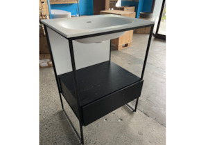 Basin Sale: Floorstanding Vanity - Slim w/Basin Matte Black - 600mm - G2700-0MB