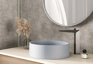 Basin Sale: Sol concrete round basin duck egg grey 390mm TC0015C17
