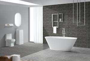 Large Baths Over 1800mm: Hugi Deep Soak Bath - 1800mm - B050-A