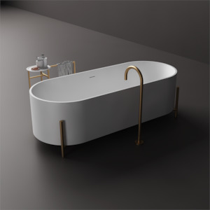 Elise large statement bath with frame - 1800mm - ST82