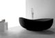 Hugi Resort Matte Black Stone Bath - 1840mm - B098