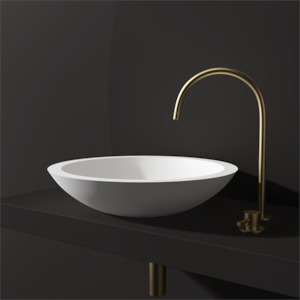 Benchtop Basins: Round Wide Edge Basin - 505mm - CSB14 Various Colours